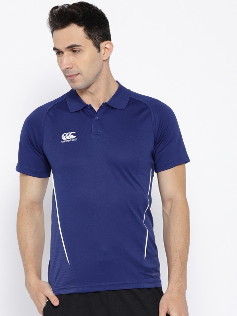 

Canterbury Men Blue Solid Vapodri Polo Collar T-shirt