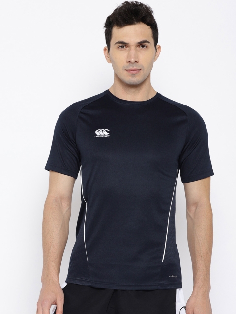 

Canterbury Men Navy Blue Solid Round Neck T-shirt