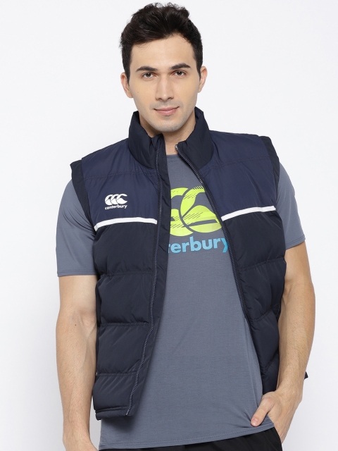 

Canterbury Men Navy Blue Solid Water Resistant Padded Sporty Jacket