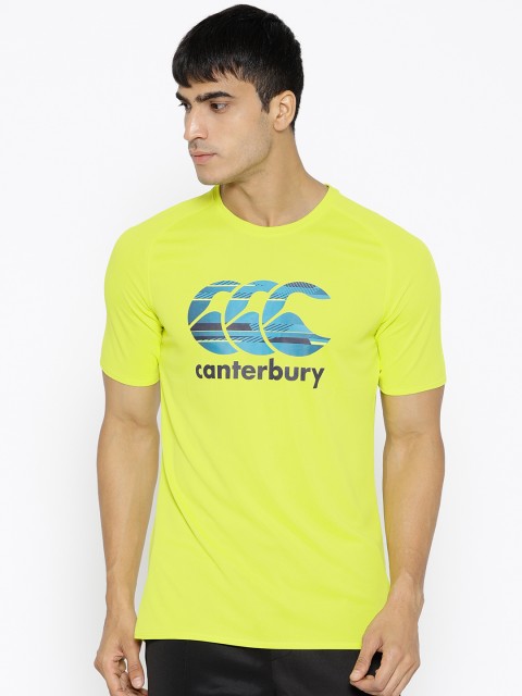 

Canterbury Men Lime Green Printed Vapodri Round Neck T-shirt