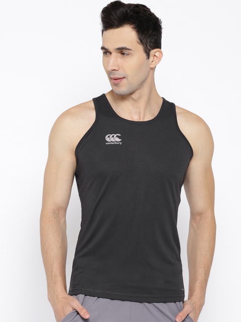 

Canterbury Men Black Core Vapodri Solid Round Neck T-shirt