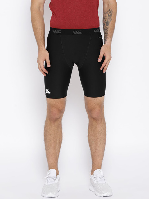 

Canterbury Men Black Solid Regular Fit Thermoreg Sports Shorts