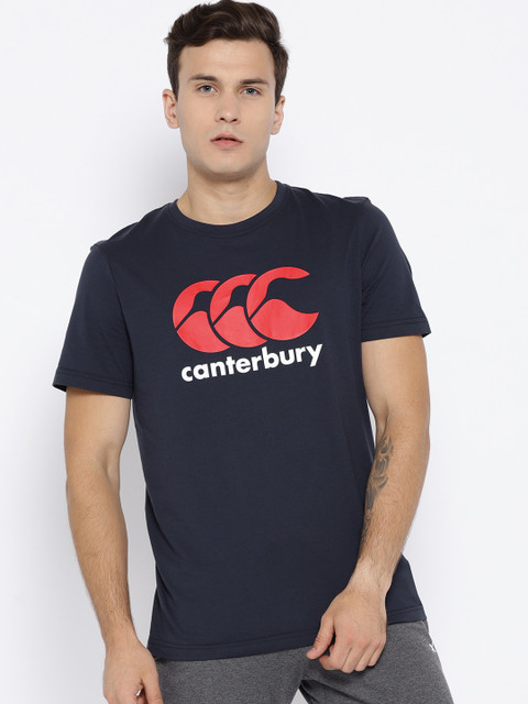 

Canterbury Men Navy Blue Logo Print Round Neck T-shirt