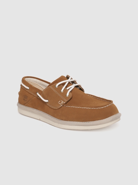 

Timberland Women Brown City Shuffler Leather Boat Shoes