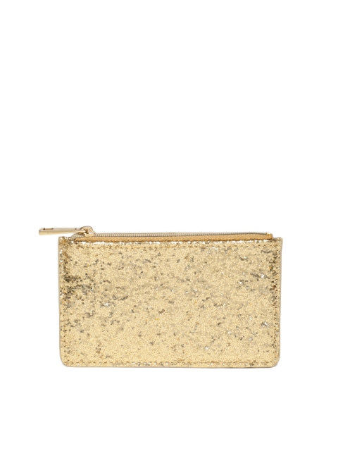 

Accessorize Women Gold-Toned Embellished Solid Card Holder