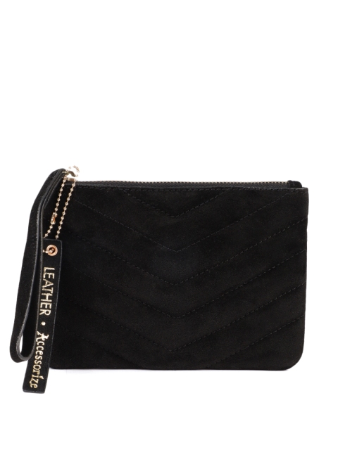 

Accessorize Black Solid Quilted Purse