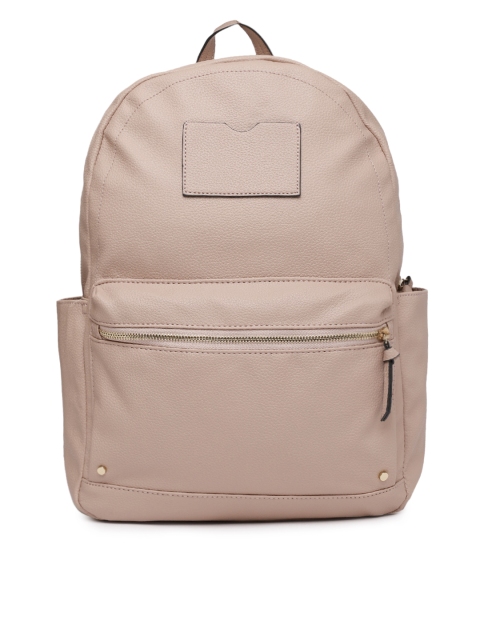 

Accessorize Women Pink Solid Backpack