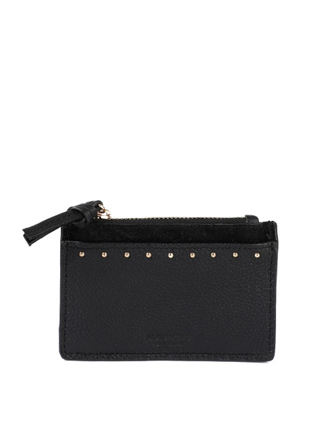

Accessorize Women Black Textured Leather Card Holder