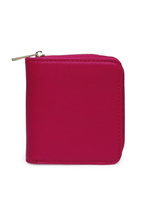 

Accessorize Women Fuchsia Solid Zip Around Wallet