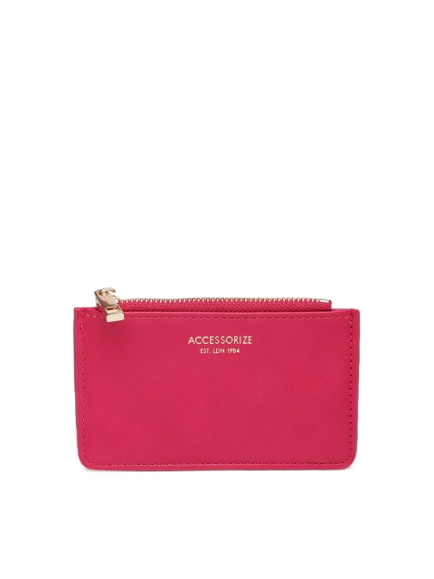 

Accessorize Women Pink Solid Card Holder, Fuchsia