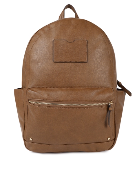 

Accessorize Women Tan Solid Backpack