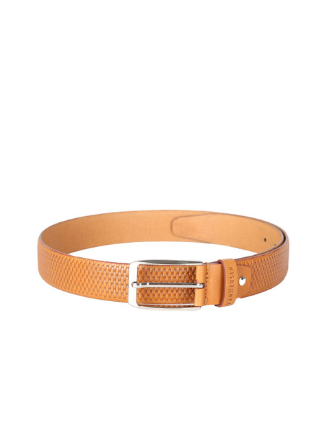 

Van Heusen Men Tan Leather Woven Design Belt