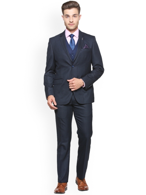 

Van Heusen Men Blue Single-Breasted Slim Fit Formal Suit