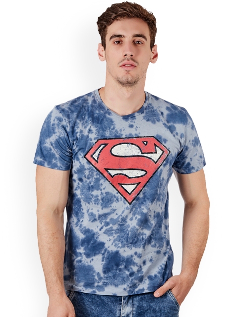 

Free Authority Men Blue Superman Printed Round Neck T-Shirt