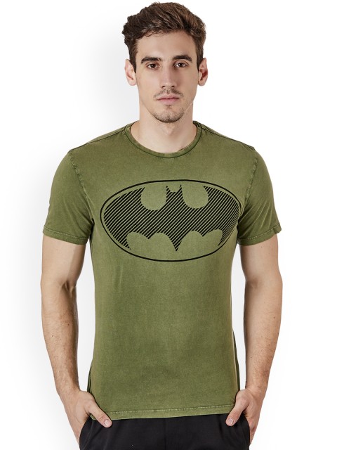 

Free Authority Men Green Batman Printed Round Neck T-Shirt