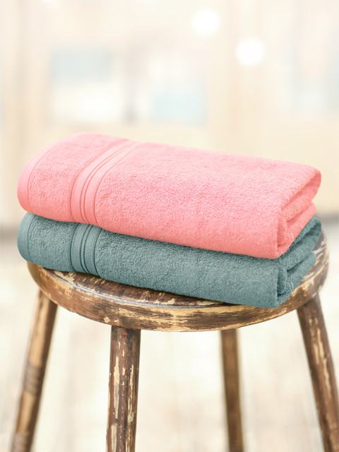

Swiss Republic Essential Plus Collection 460 GSM Set of 2 bath towels, Pink