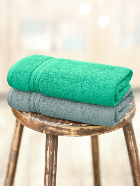 

Swiss Republic Essential Plus Collection 460 GSM Set of 2 bath towels, Green