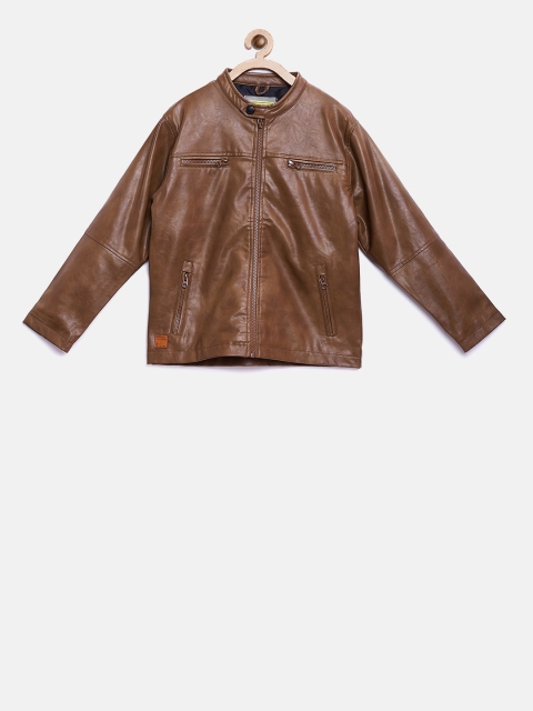 

Gini and Jony Boys Brown Solid Tailored Jacket