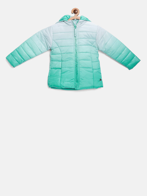 

Gini and Jony Girls Green Solid Puffer Jacket