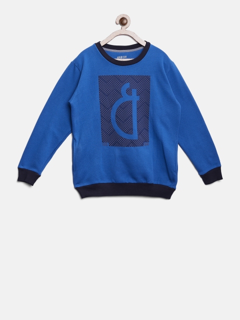 

Gini and Jony Boys Blue Printed Sweatshirt