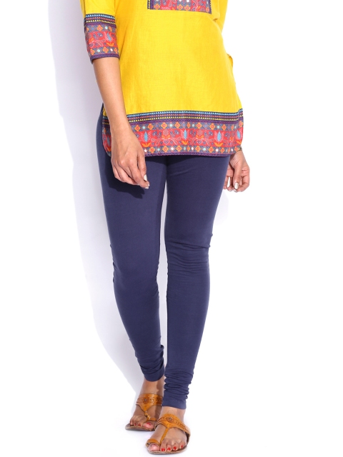 

W Navy Churidar Leggings, Navy blue
