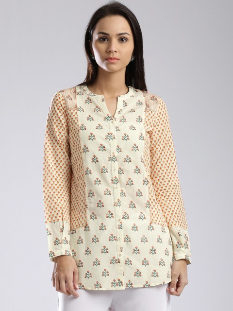 

W Women Off-White Floral Printed Top