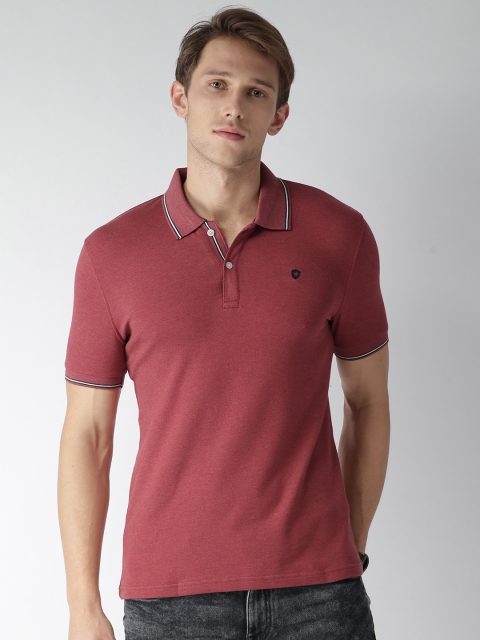 

Celio Men Red Solid Polo T-shirt