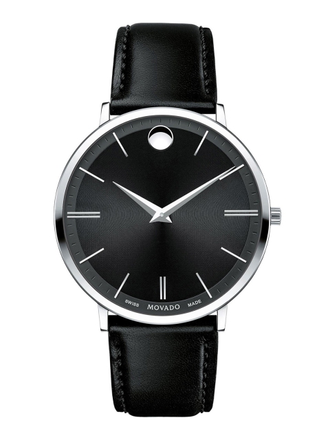 

MOVADO Men Black & Silver-Toned Analogue Watch 607086