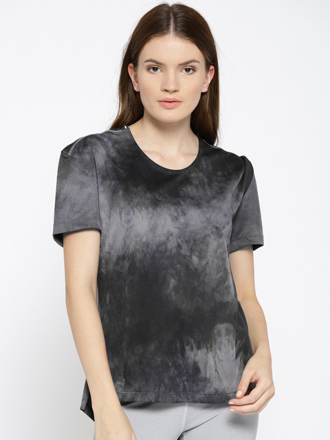 

ADIDAS Women Charcoal Grey Dyed TKO Running T-shirt