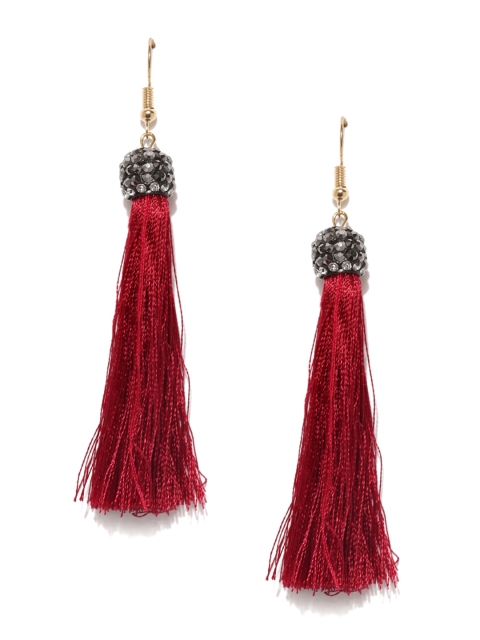 

Ayesha Red Contemporary Drop Earrings