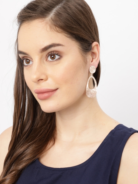 

Ayesha Rose Gold-Toned Quirky Drop Earrings