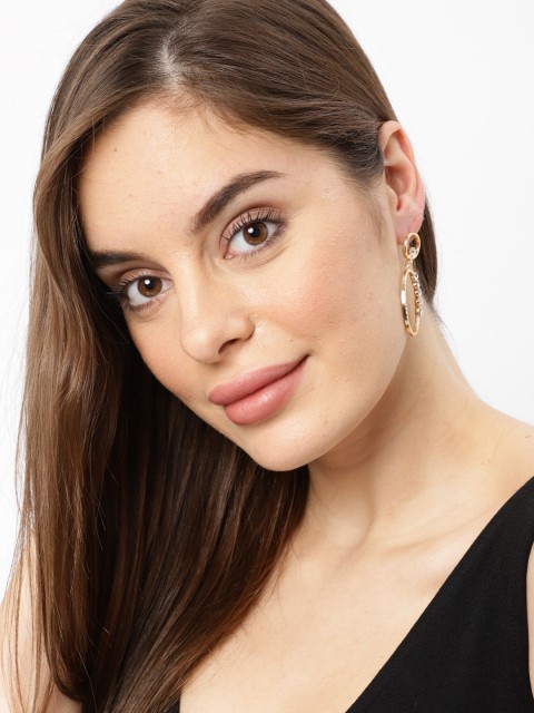 

Ayesha Gold-Toned Circular Drop Earrings