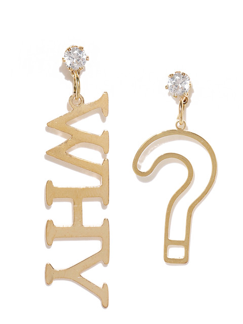 

Ayesha Gold-Toned Mismatch Drop Earrings