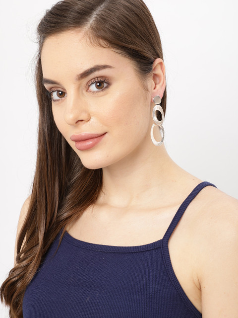 

Ayesha Rose Gold-Toned Contemporary Triple Drop Earrings