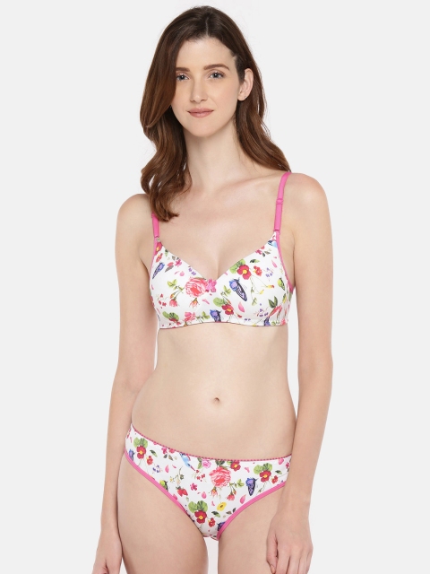 

Lady Love White & Pink Lingerie Set LLSET4015