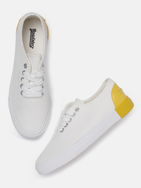 

Roadster Women White & Yellow Sneakers