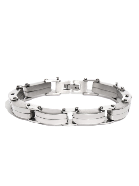 

UNKNOWN by Ayesha Men Silver-Toned Stainless Steel Link Bracelet
