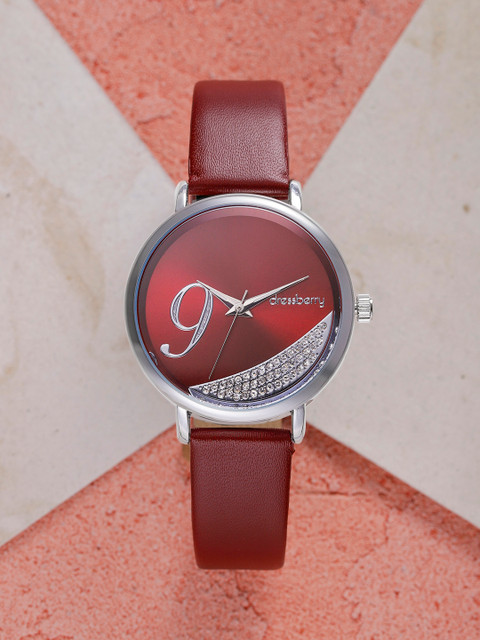 

DressBerry Women Maroon Embellished Analogue Watch MFB-PN-WTH-K8005L