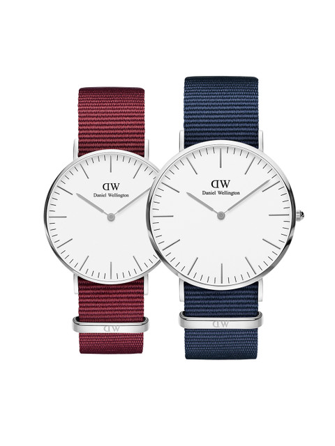 

Daniel wellington Unisex Classic Roselyn and Bayswater Couple Watch Gift Set DW00500172, White