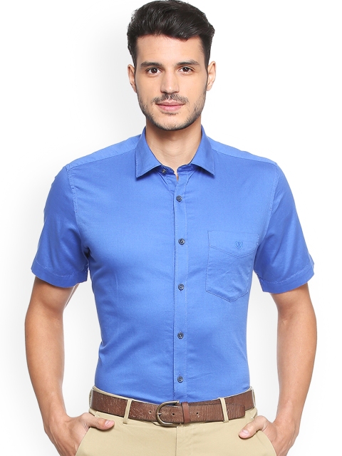

Van Heusen Sport Men Blue Slim Fit Solid Casual Shirt