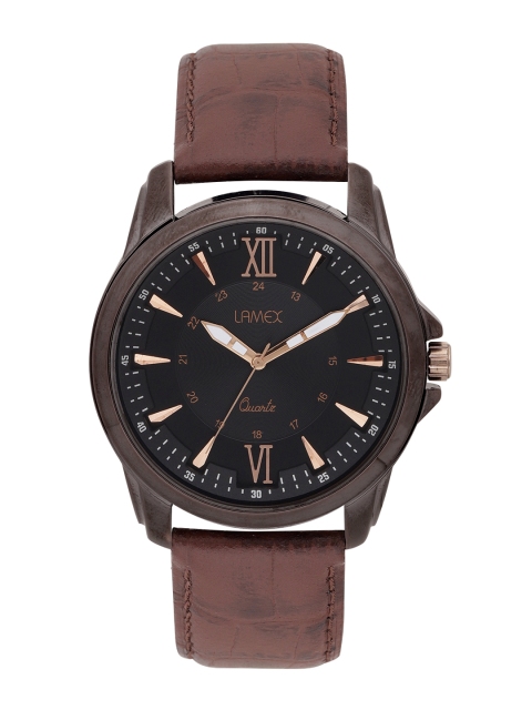 

LAMEX Men Black Analogue Watch SUPER DLX 8017/BR/BR
