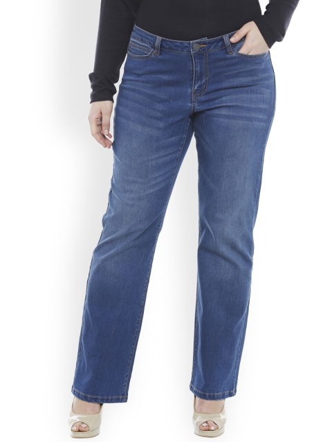 

JUNAROSE Plus Size Women Blue Regular Fit Mid-Rise Clean Look Stretchable Jeans