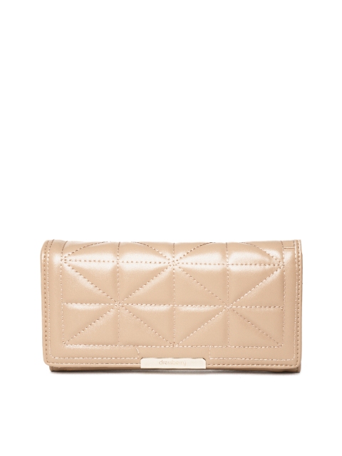 

DressBerry Women Beige Quilted Two Fold Wallet