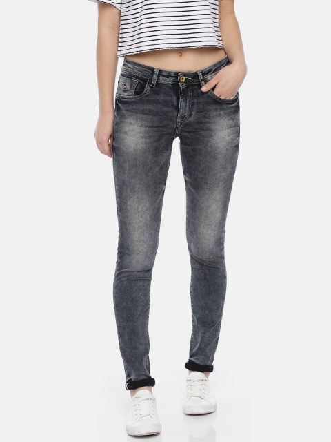 

U.S. Polo Assn. Women Navy Blue Skinny Fit Mid-Rise Clean Look Stretchable Jeans