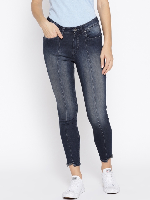 

U.S. Polo Assn. Women Women Navy Blue Super Skinny Fit Mid-Rise Clean Look Stretchable Jeans