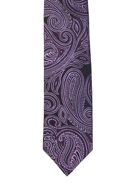 

Tossido Purple Printed Broad Tie