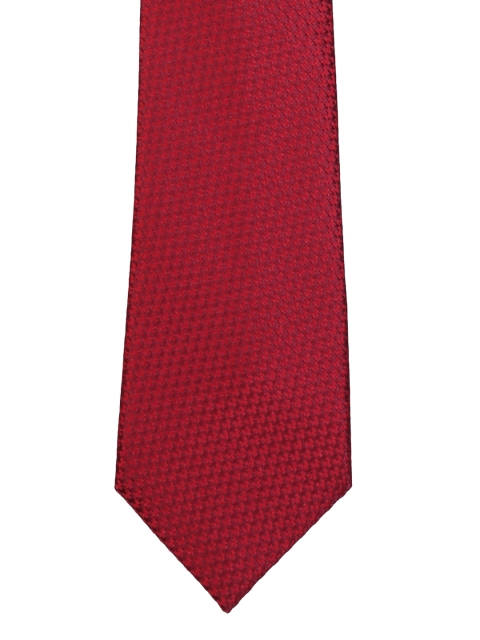 

Tossido Maroon Woven Design Broad Tie