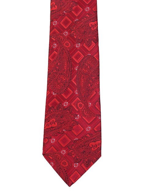 

Tossido Maroon Printed Broad Tie