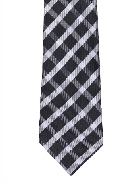 

Tossido Black & White Checked Broad Tie