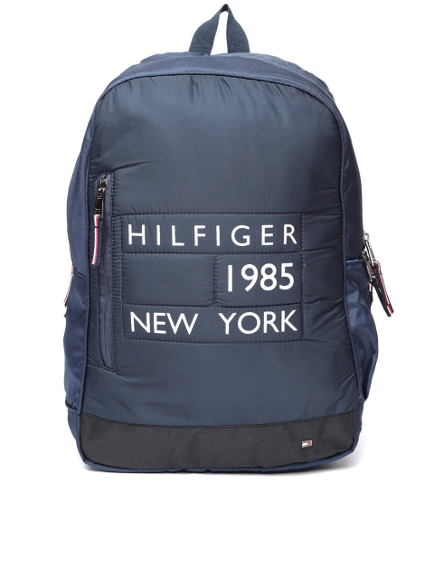 

Tommy Hilfiger Unisex Navy Printed Laptop Backpack, Navy blue